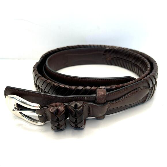 Tommy Bahamas Made In Spain braided men’s leather belt nice hardware